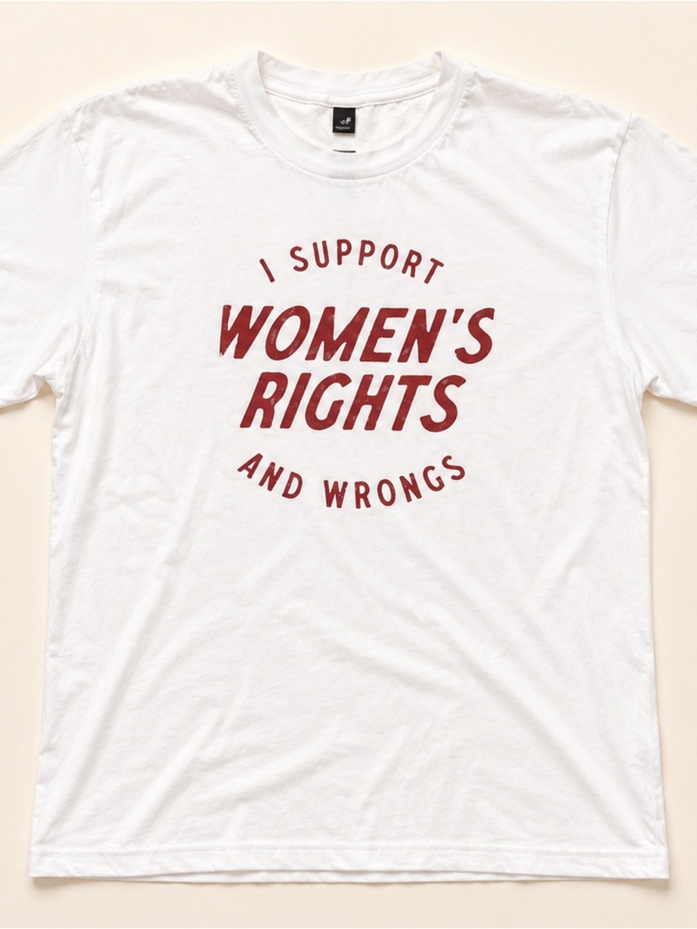Women's Rights Graphic Tee - White with Red Print